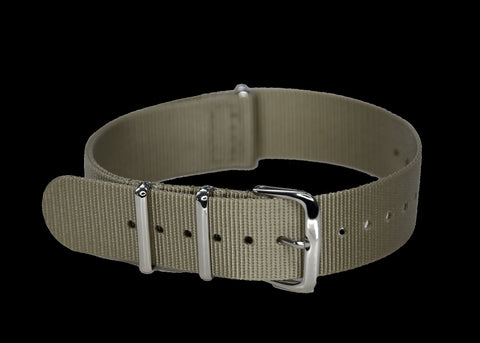 18mm US Pattern Black Military Watch Strap with Black PVD Buckles