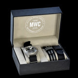 Brand New Current Pattern MWC Watch Box which takes one watch and two additional straps